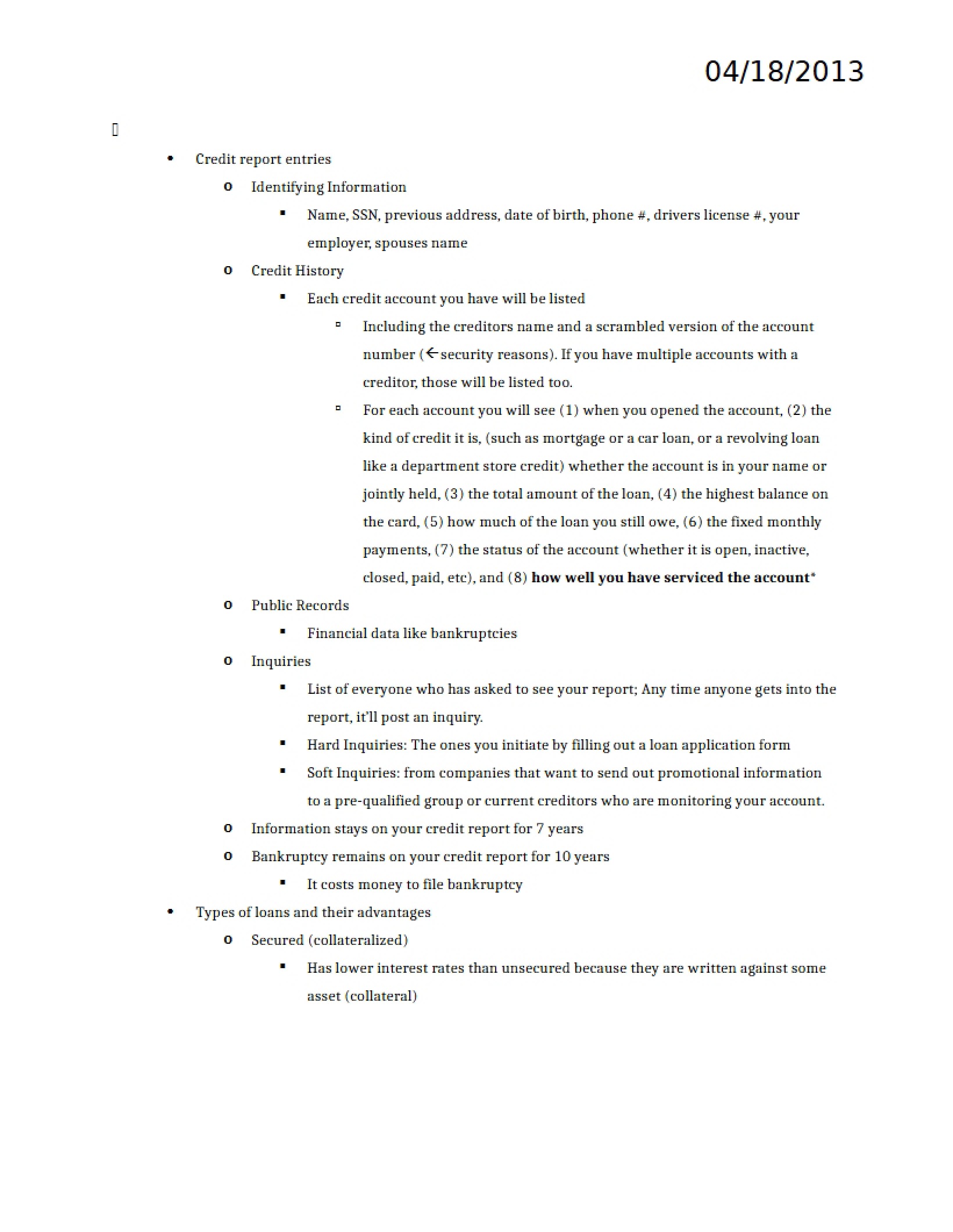 Study Guide Part One
