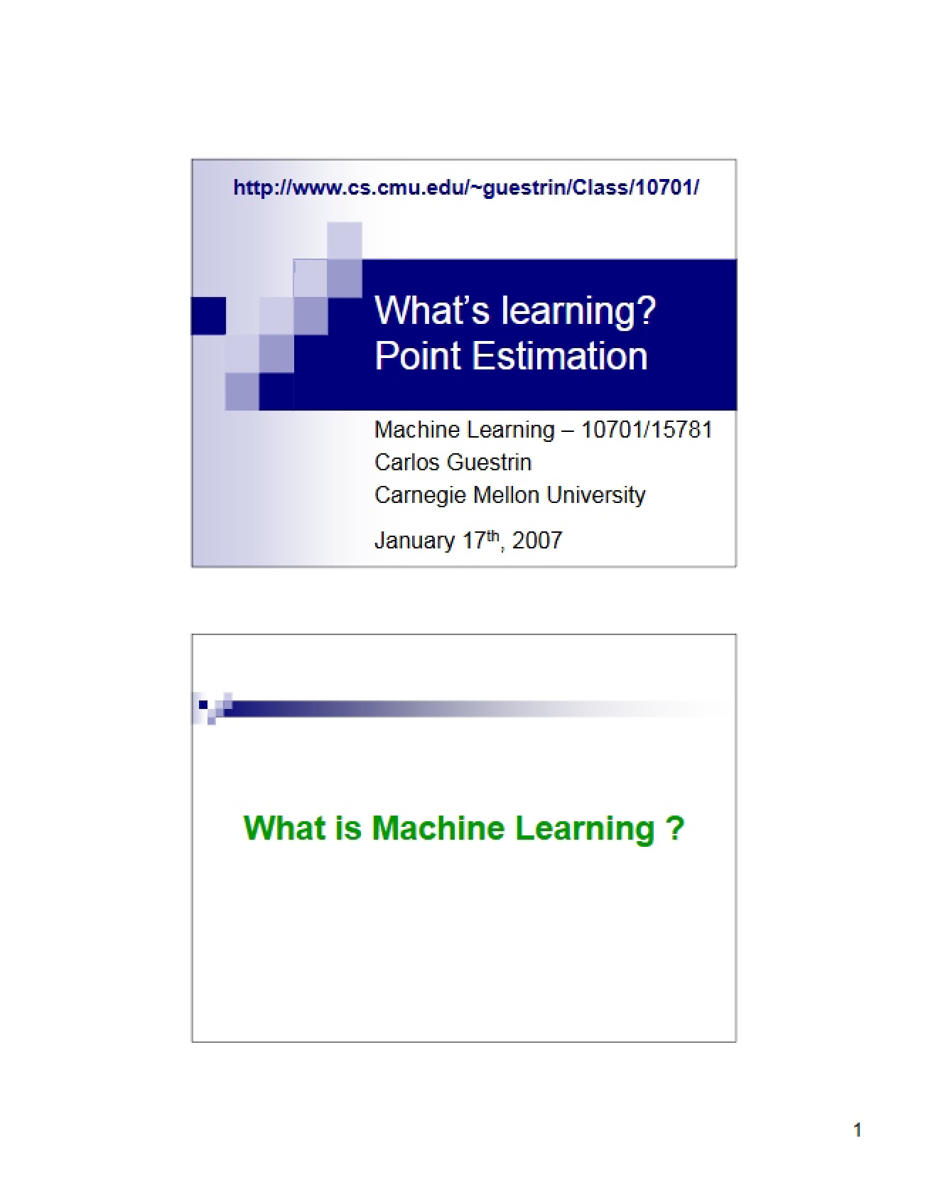 Part 2 Point Estimation Learning