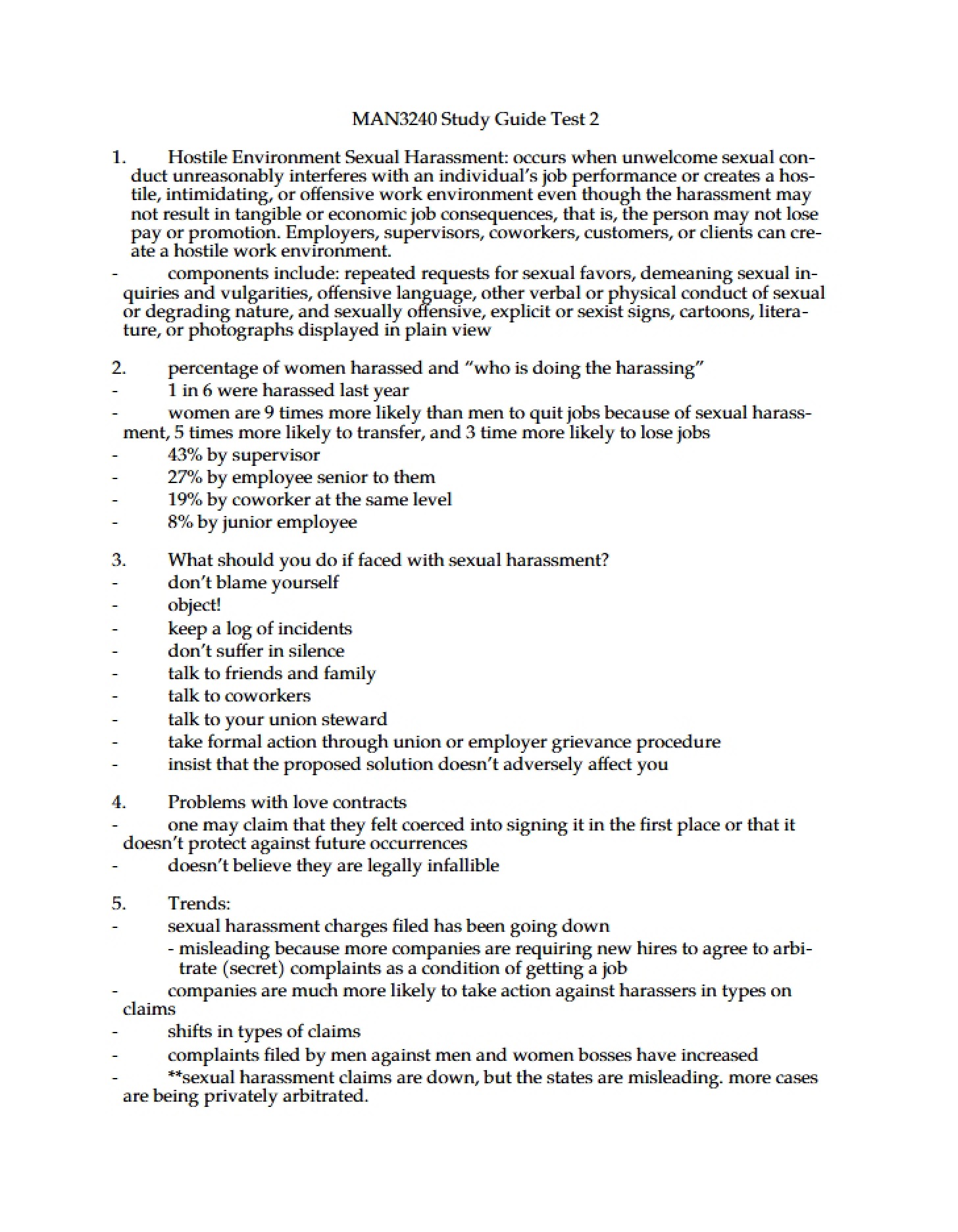 Test Two Study Guide