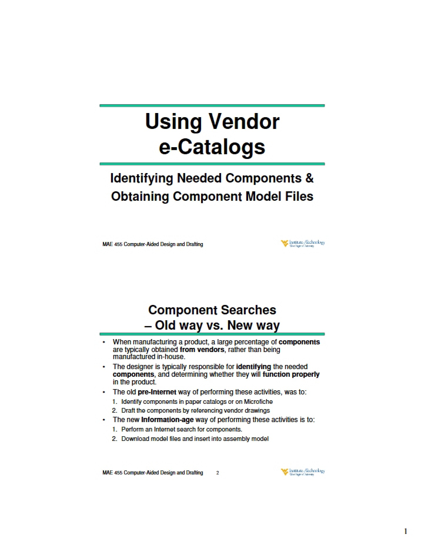 Vendor e-Catalog Usage