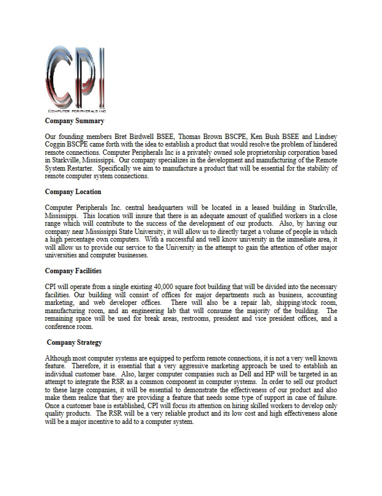 Business Plan 2 Document