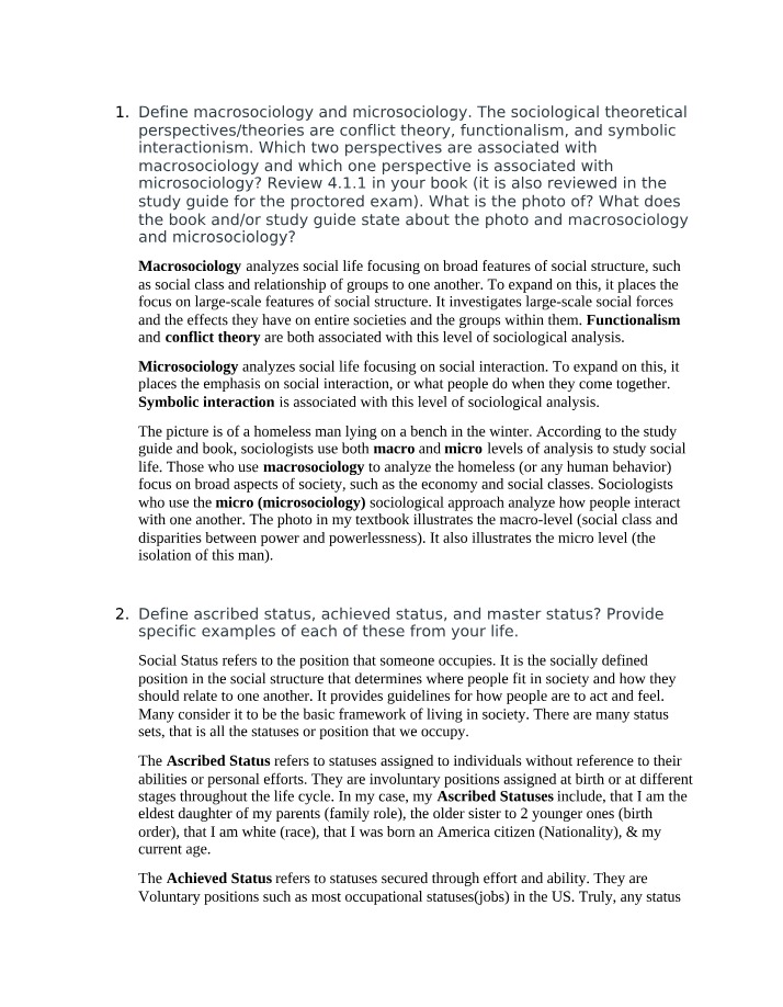 Assignment for Chapter 4