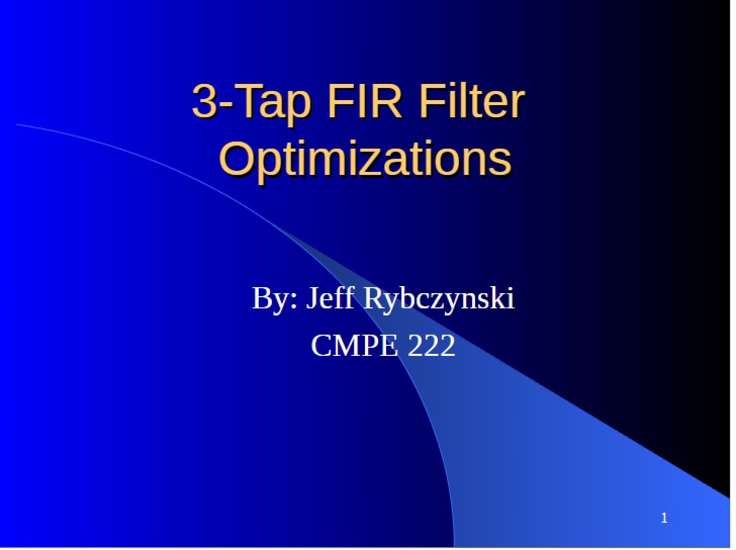 Optimizations for 3-Tap FIR Filter