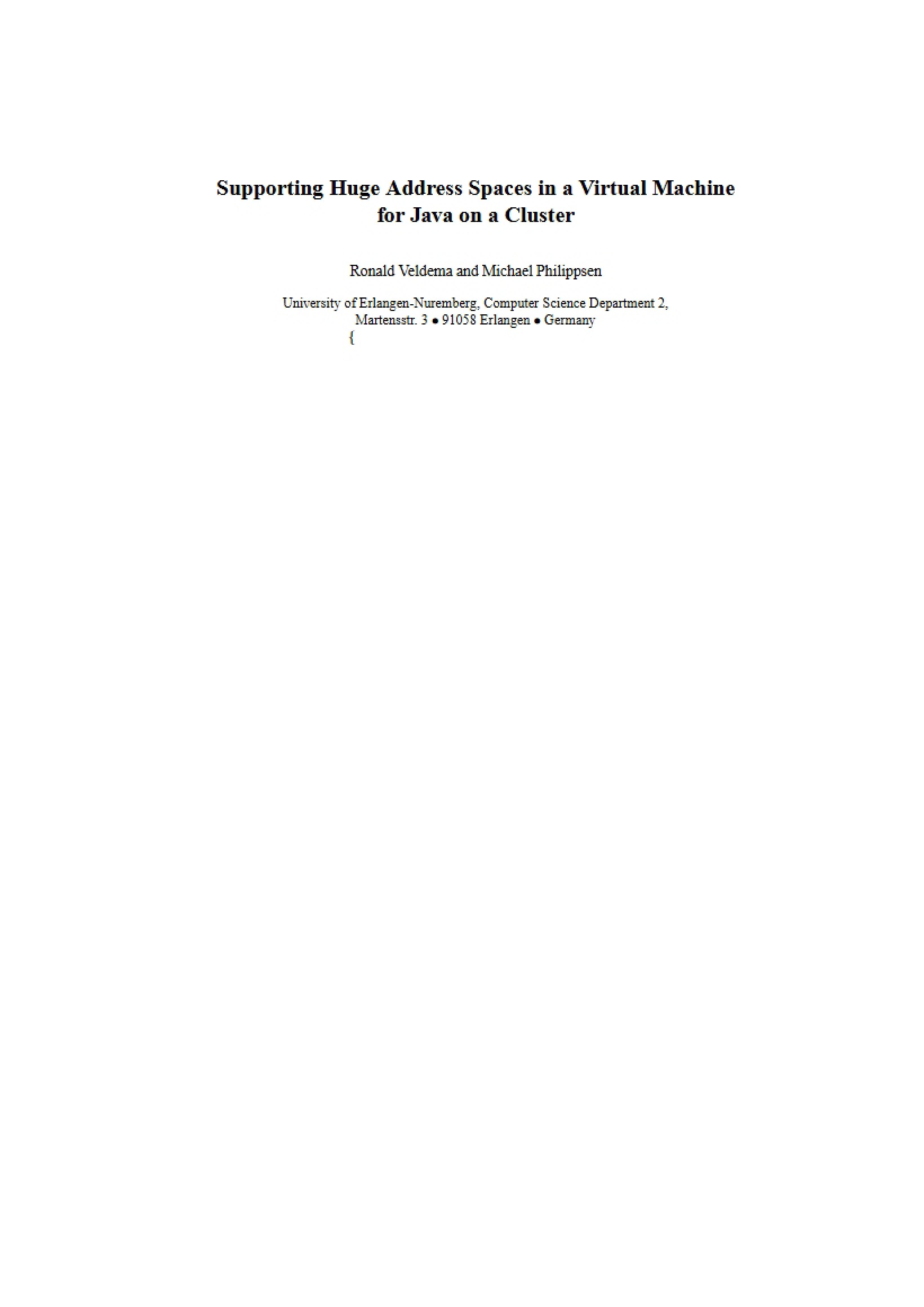 Virtual Machine Address Spaces