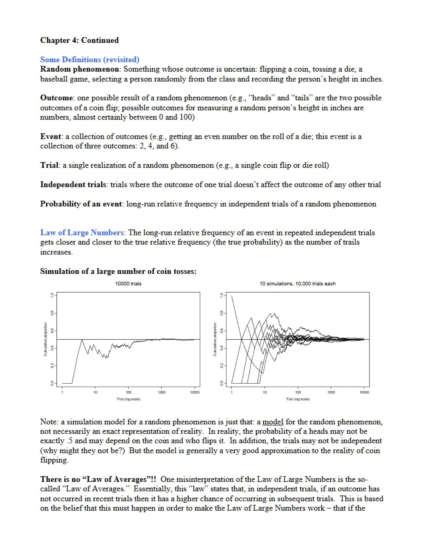Probability Continuation