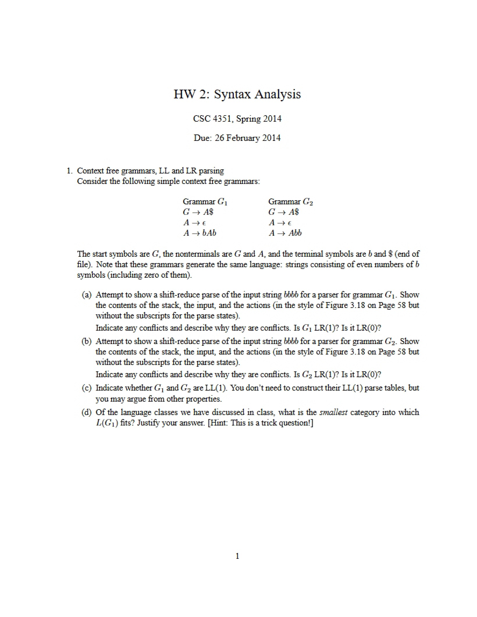 Analysis of Syntax