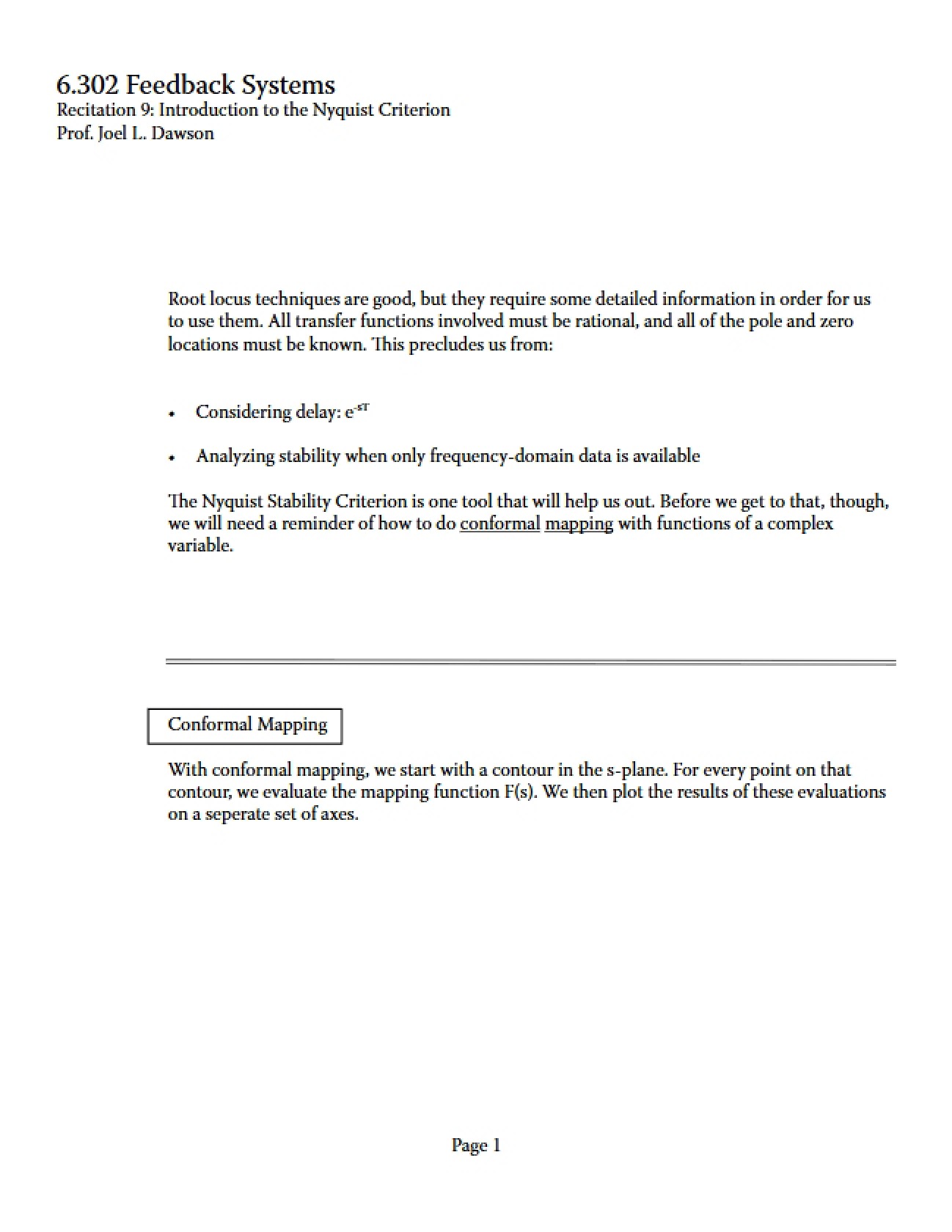 Nyquist Criterion Introduction