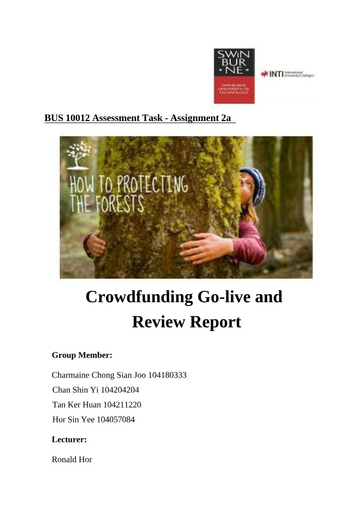 Crowdfunding Campaign Outcomes - Addressing Deforestation