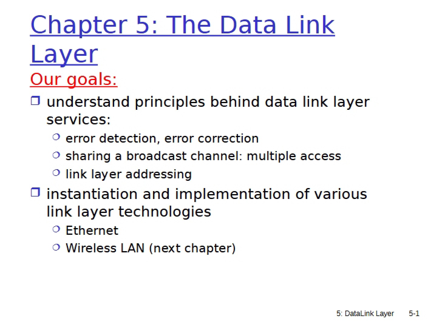 Data Link Layer