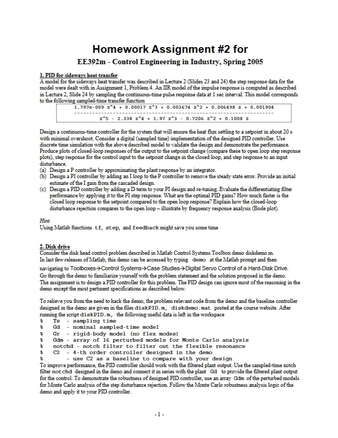 Control Engineering Study Guide