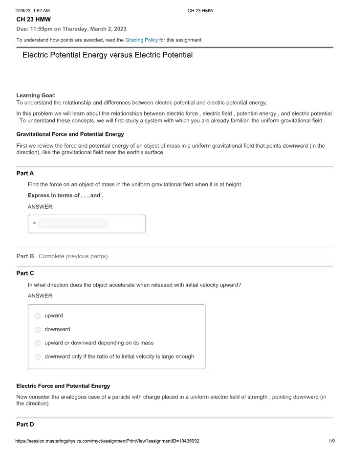 Electric Potential vs. Electric Potential Energy