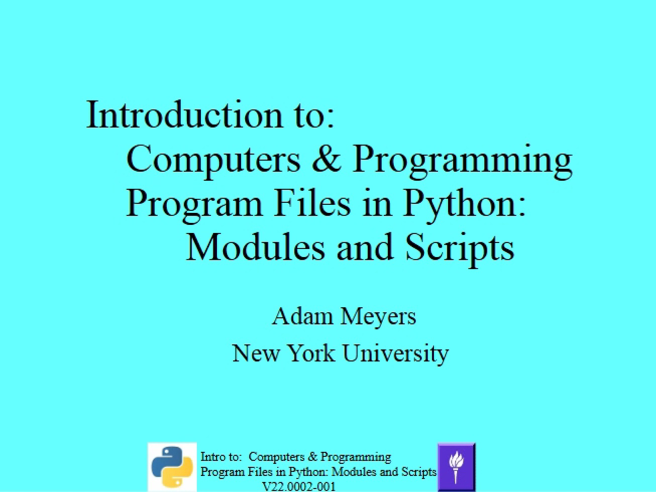 Scripts and Modules