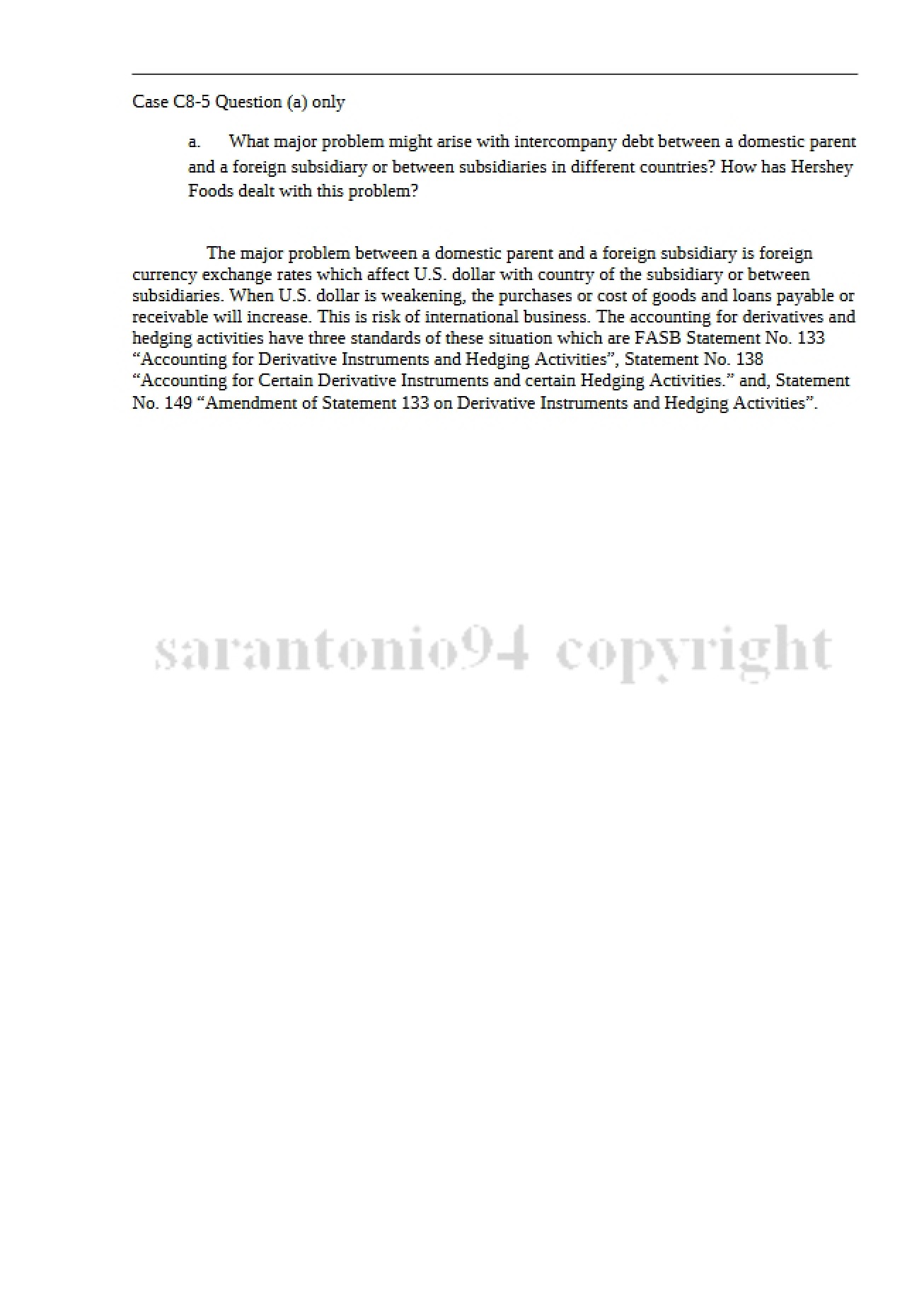 Question on Case C8-5