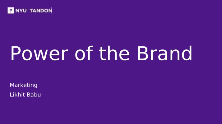 Brand Power