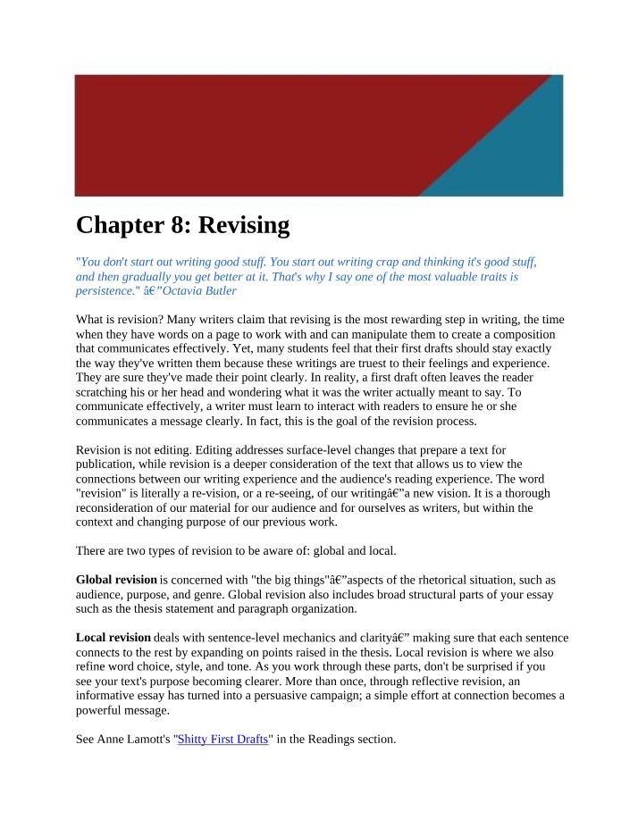 Power of Revision - Crafting Clear and Effective Writing