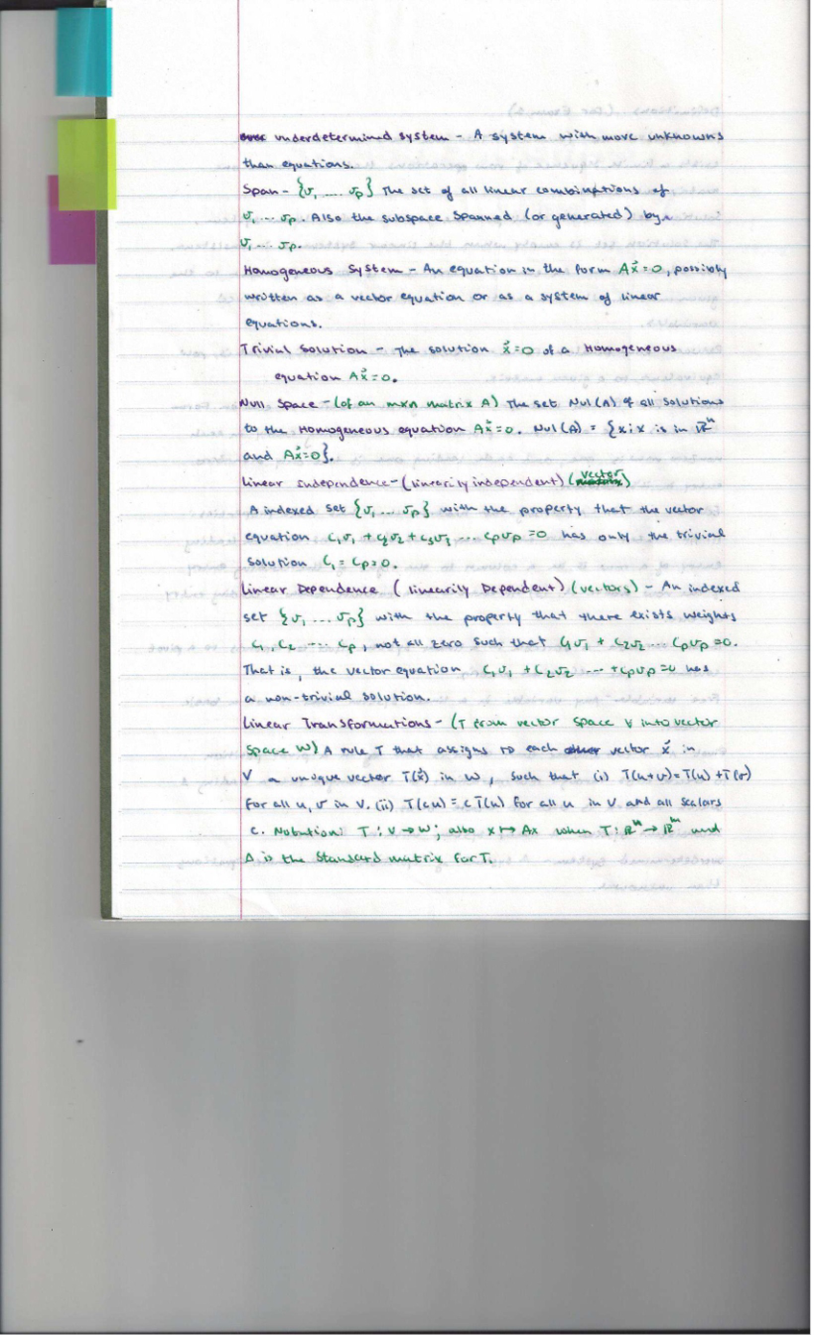 Lecture Notes Linear Algebra