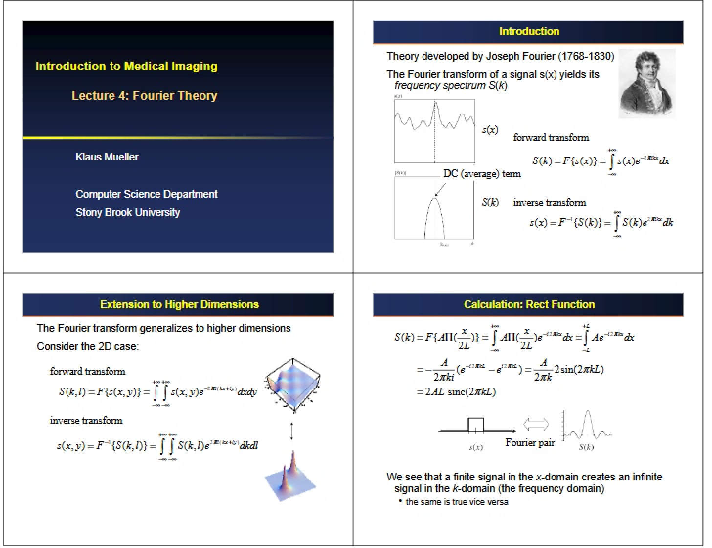 Fourier Theory (Lecture 4)