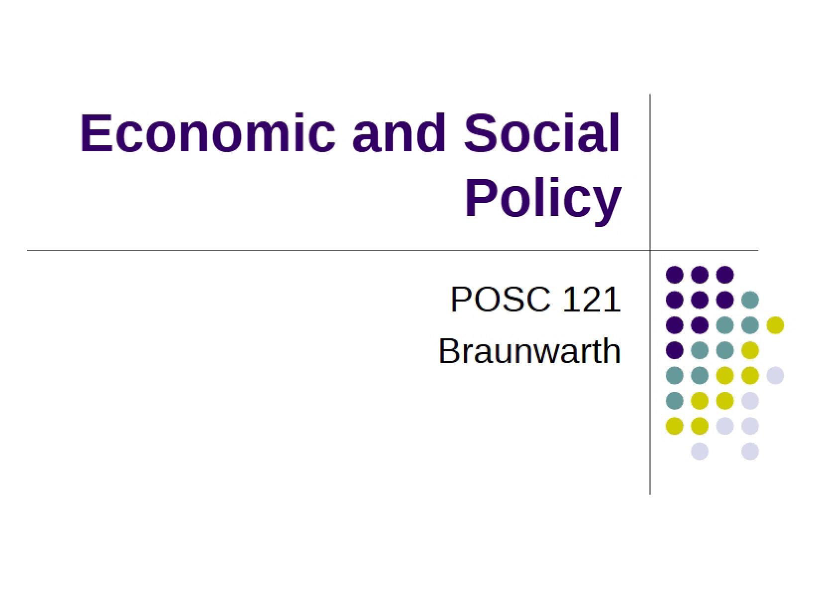 Policy on Economics and Society