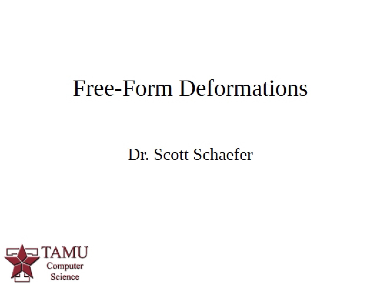 Introduction to Free-Form Deformation