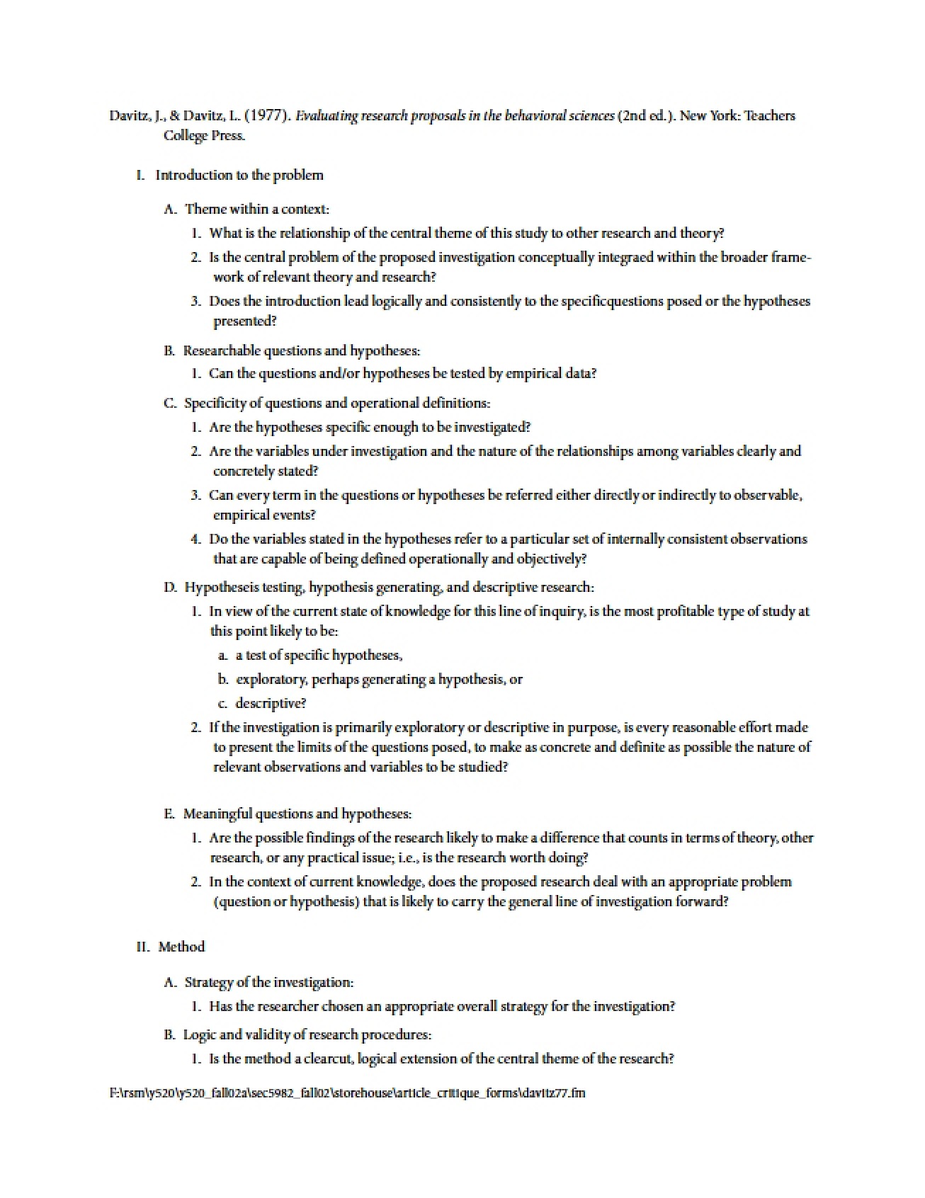 Educational Inquiry Study Notes