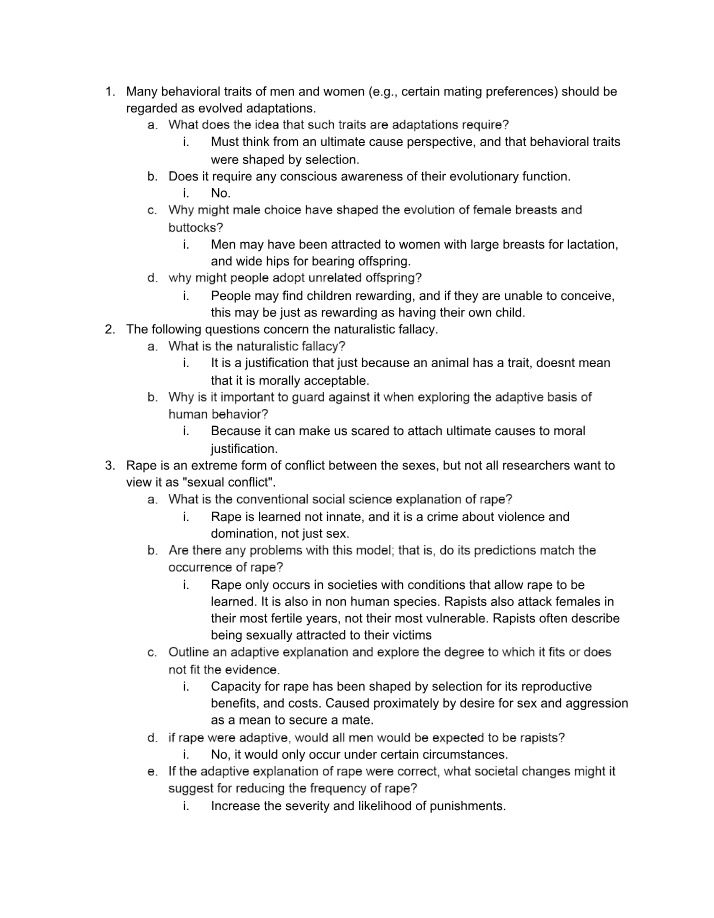 Mating and Evolutionary Adaptations in Human Behavior