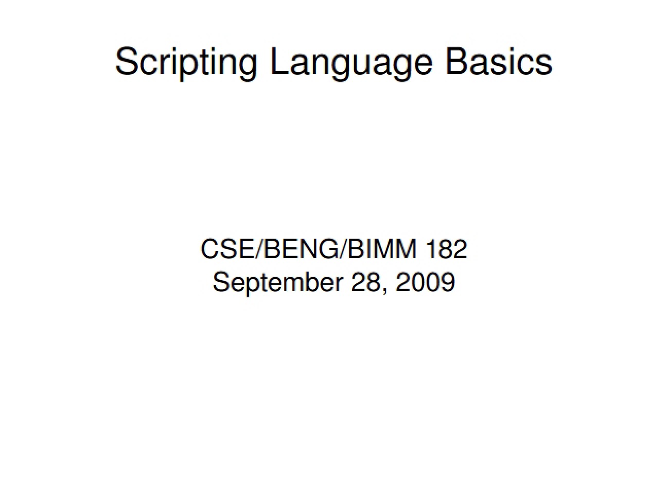 Basic Scripting for Bio-data