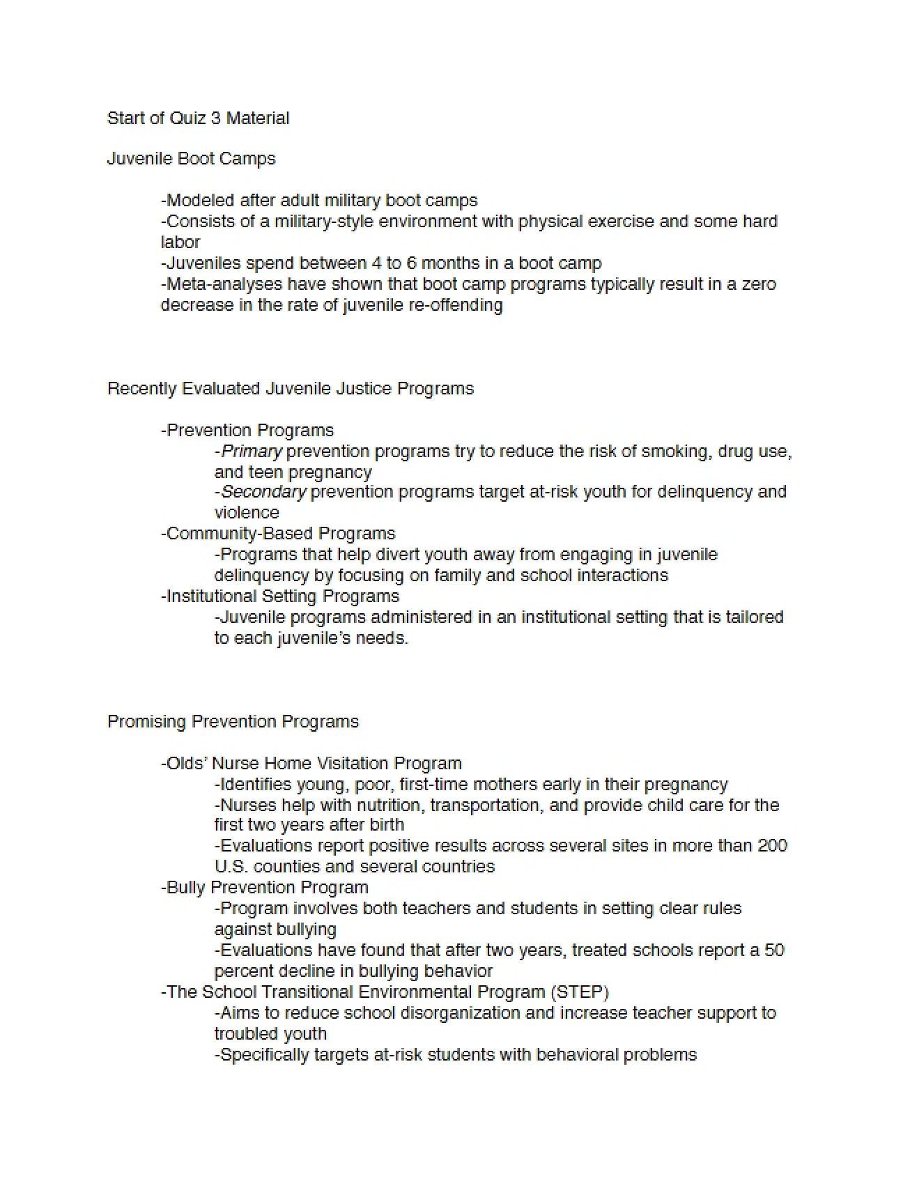 Materials for the Third Quiz