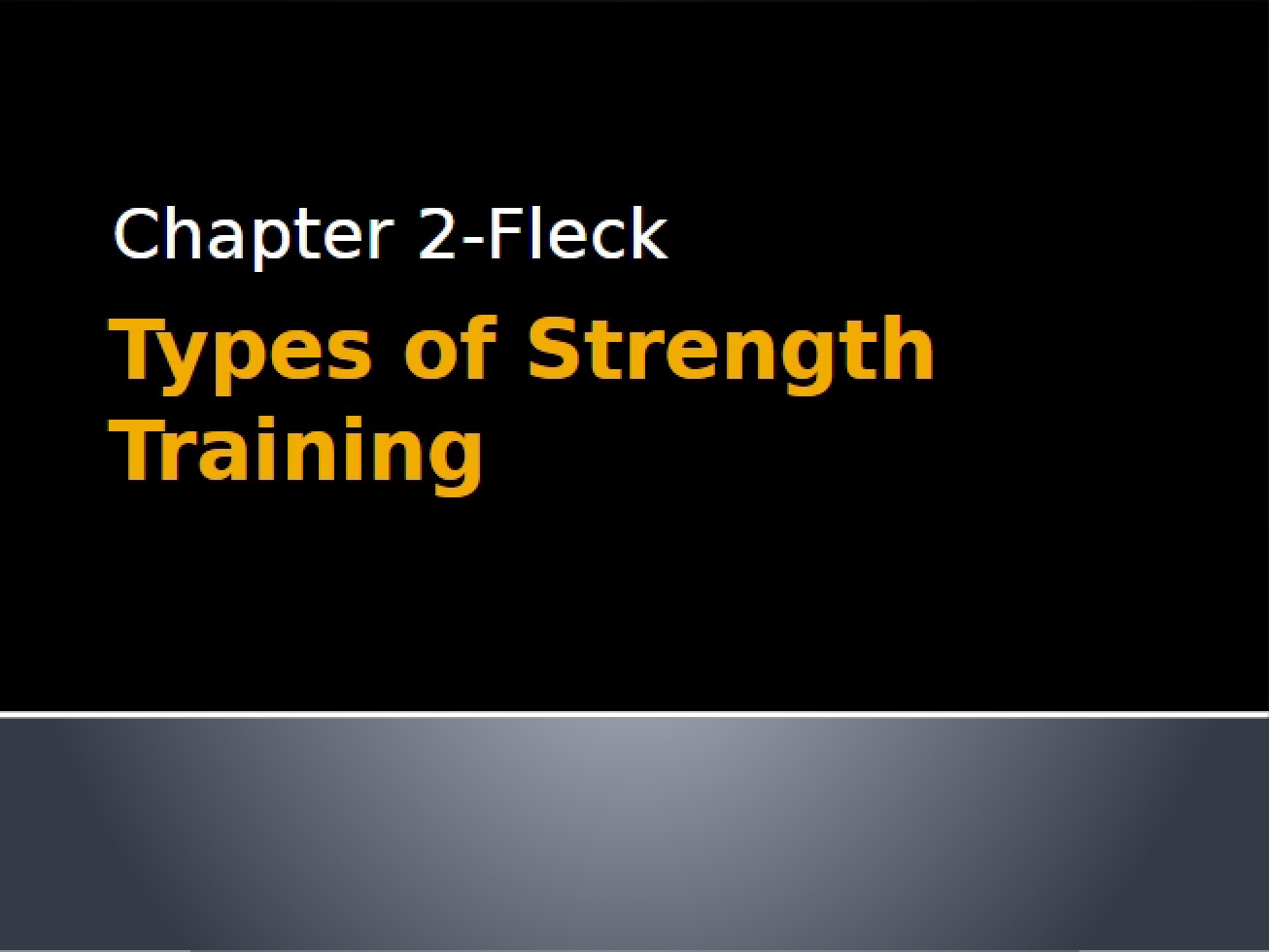 Strength Training Categories