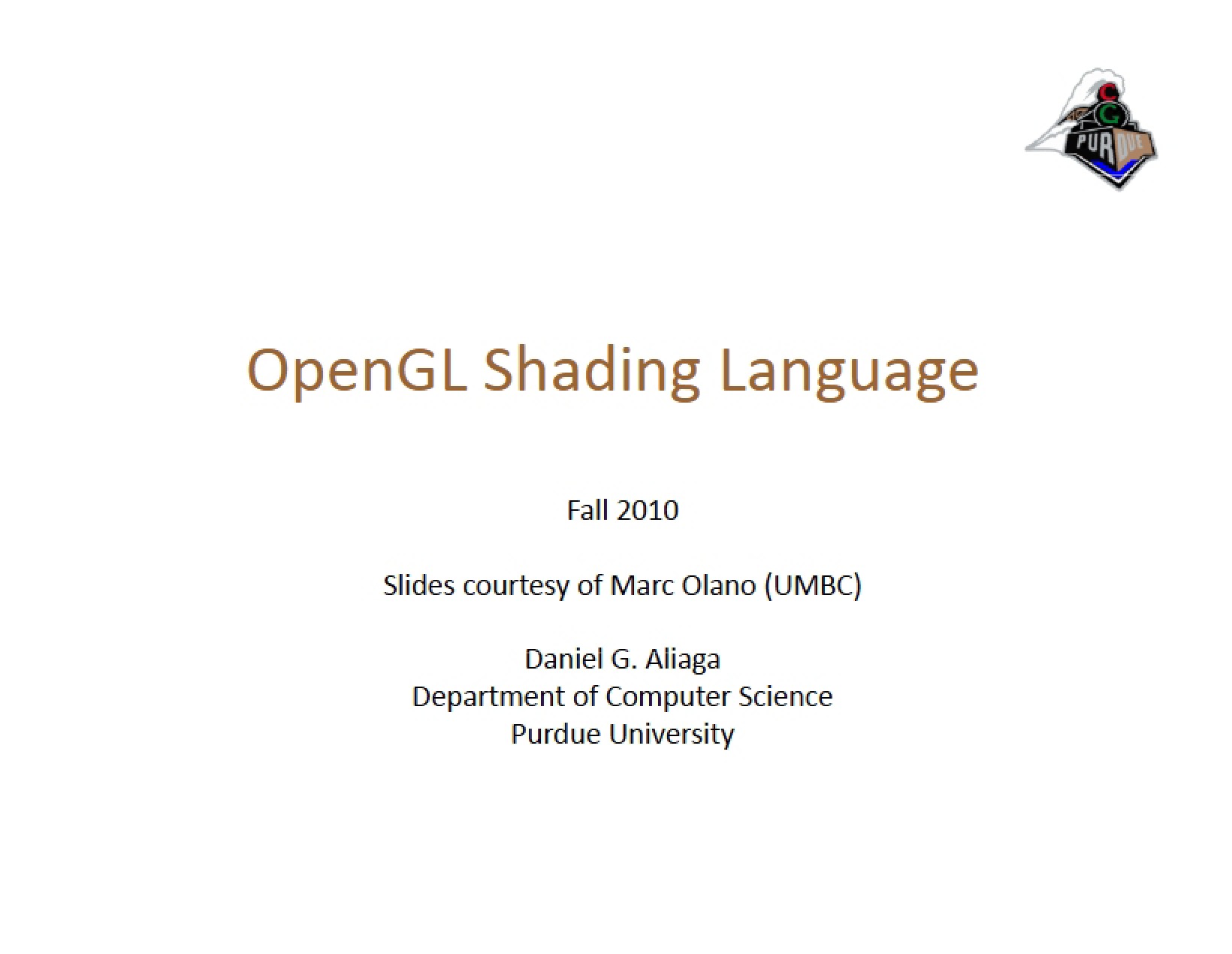 Shading Language for OpenGL