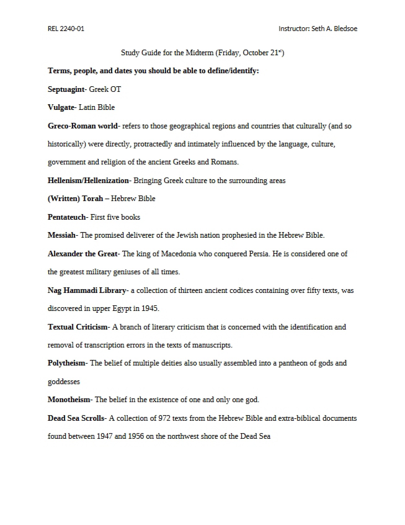 Midterm Guide