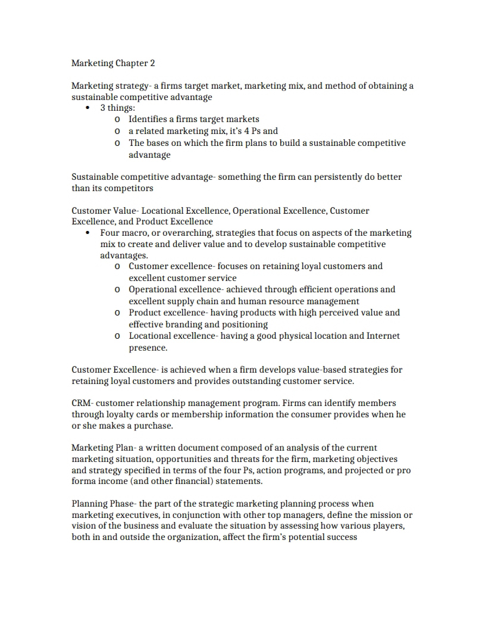 Marketing Chapter Two
