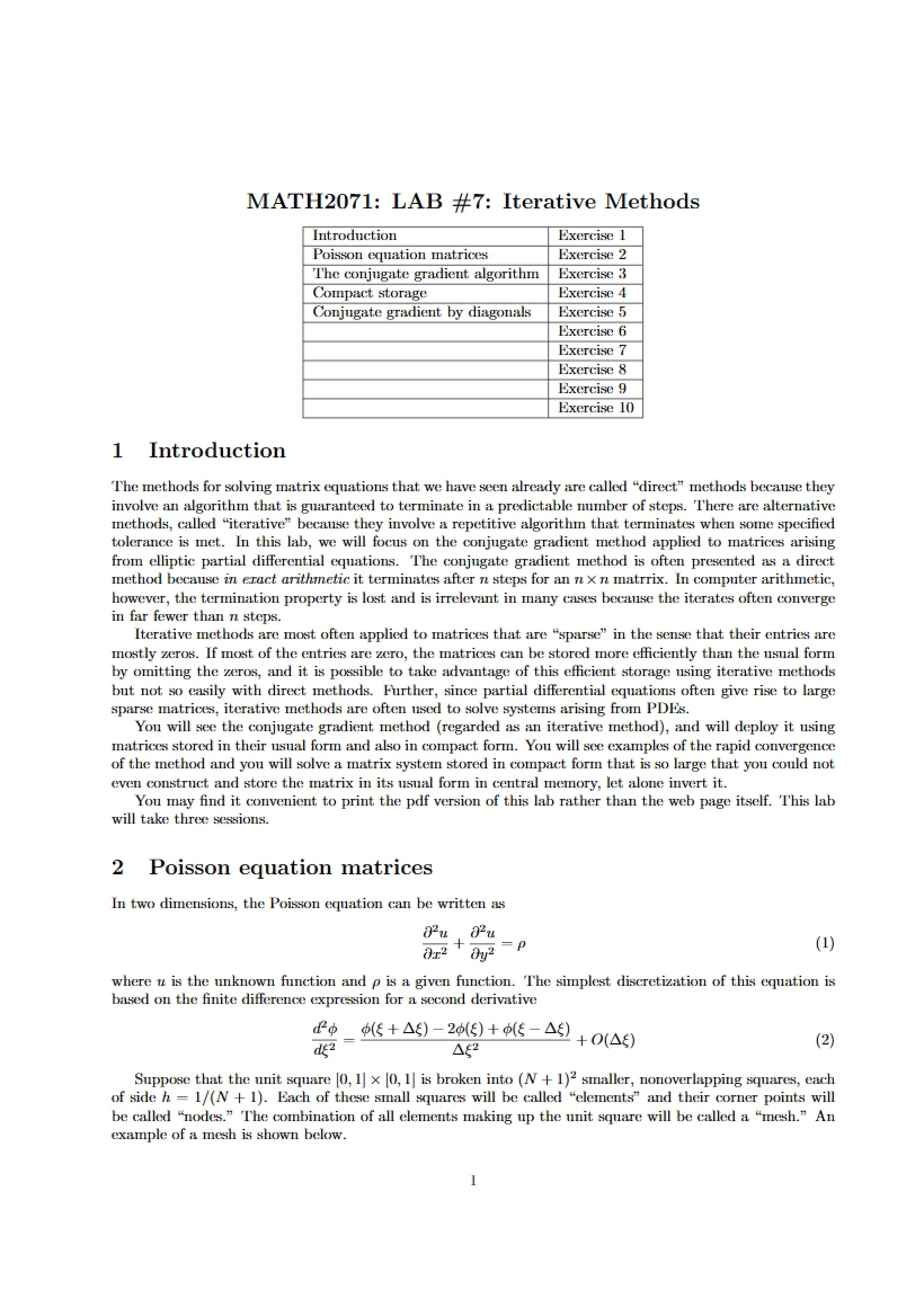 Lab Iterative Methods
