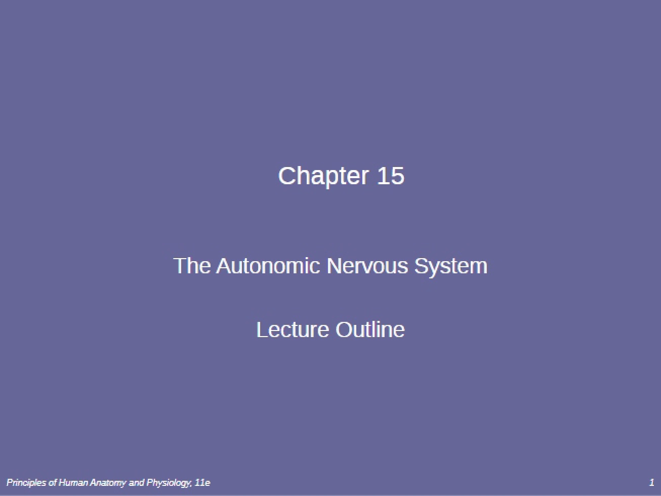Lecture Topic Outline
