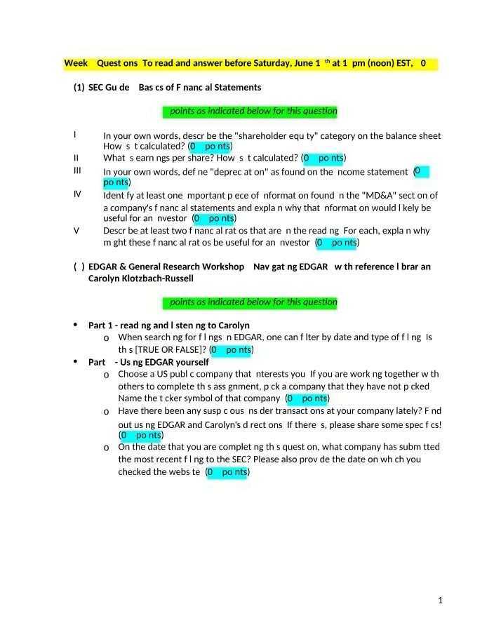 FIN101 Homework 3