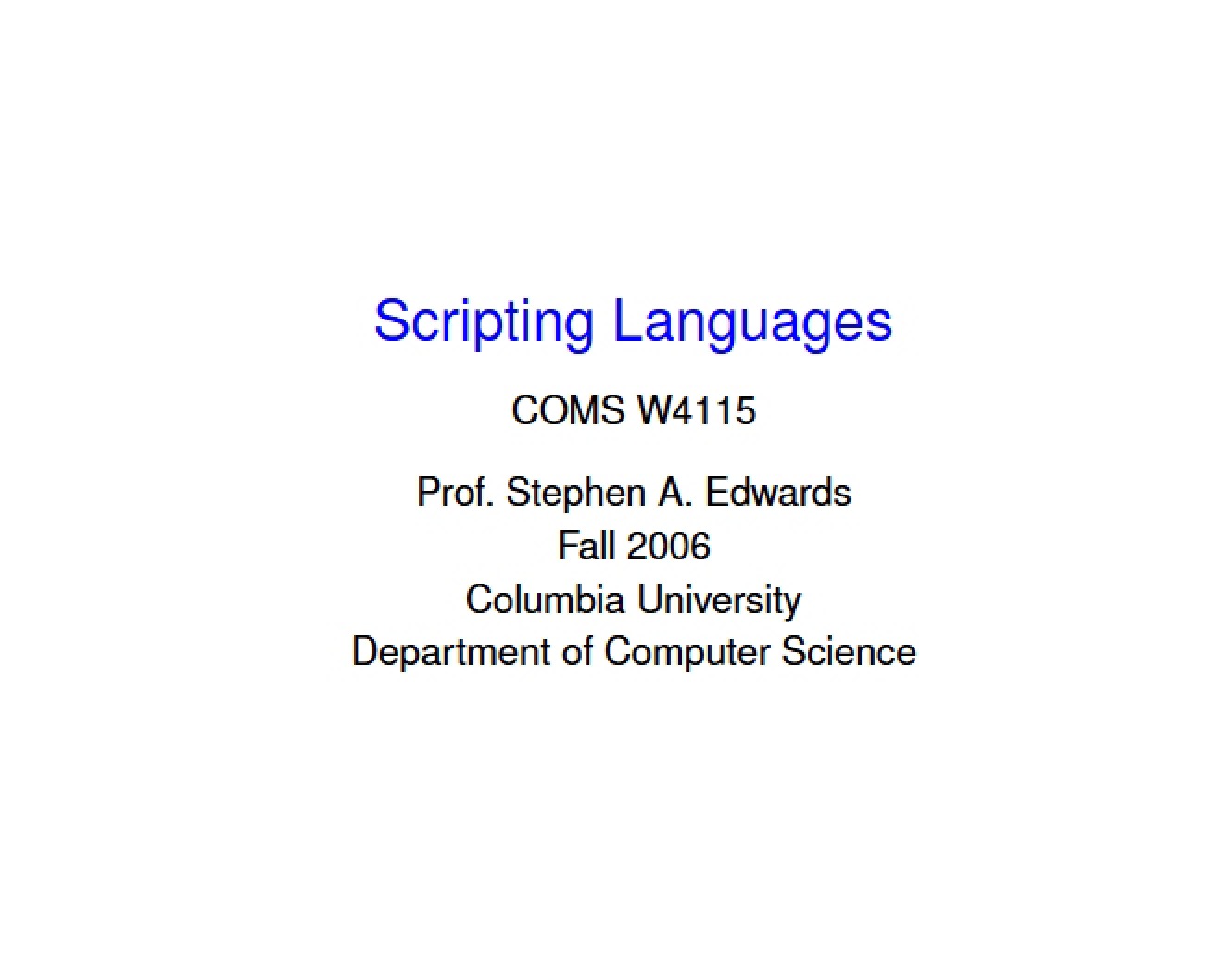 Scripting Language Concepts (1)
