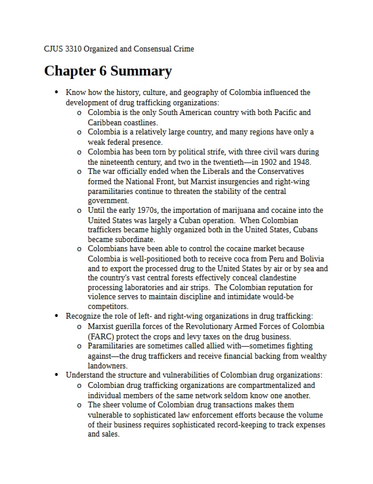 Summary of Chapter 6