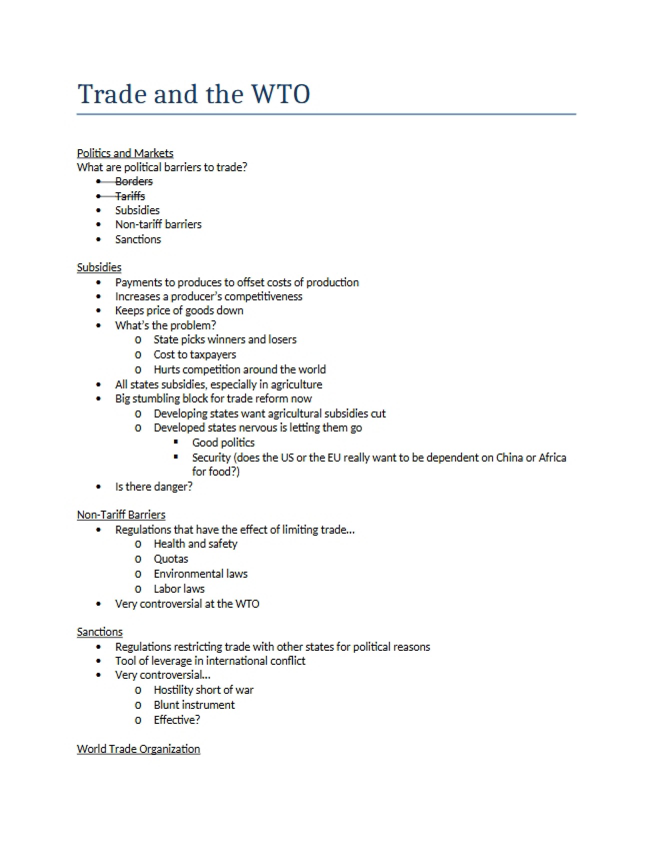 Policy for Economics