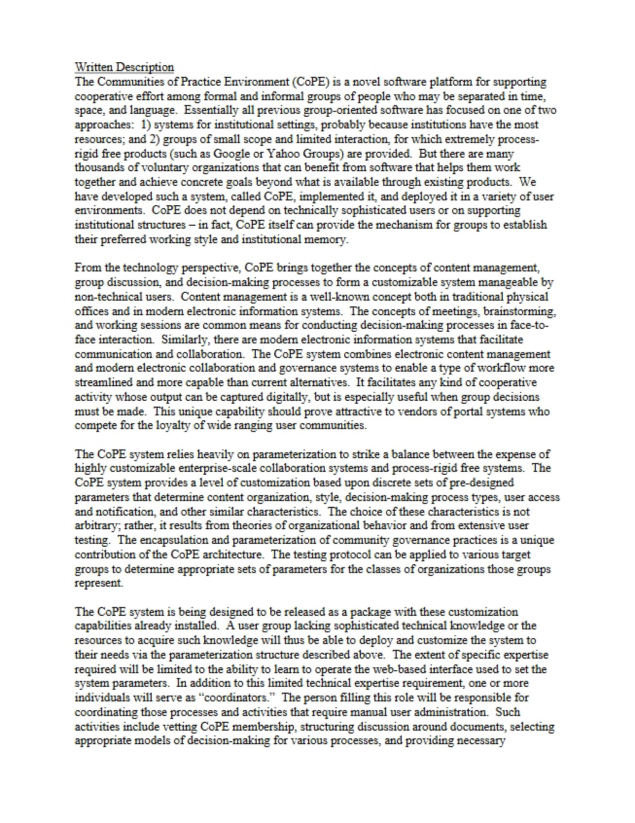 Environment for Communities of Practice