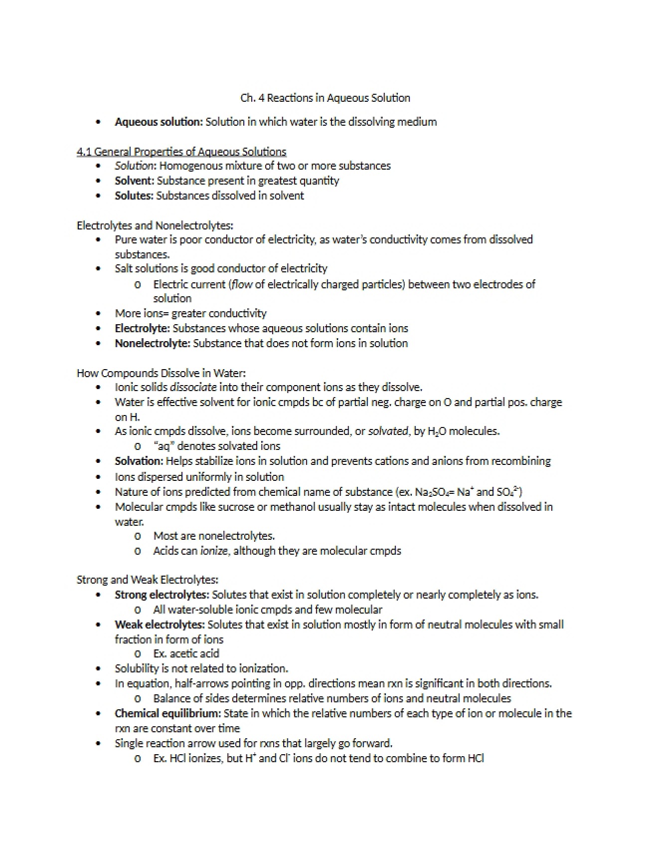 Textbook Notes for Chapter 4