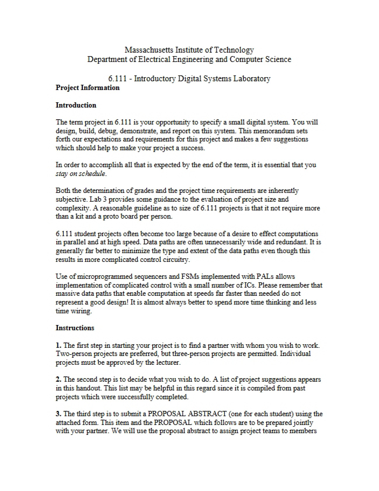 Laboratory for Introductory Digital Systems