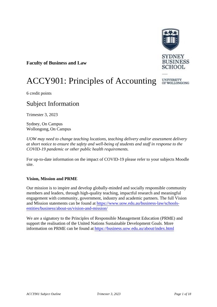 ACCY901 Trimester 3 2023 Subject Outline