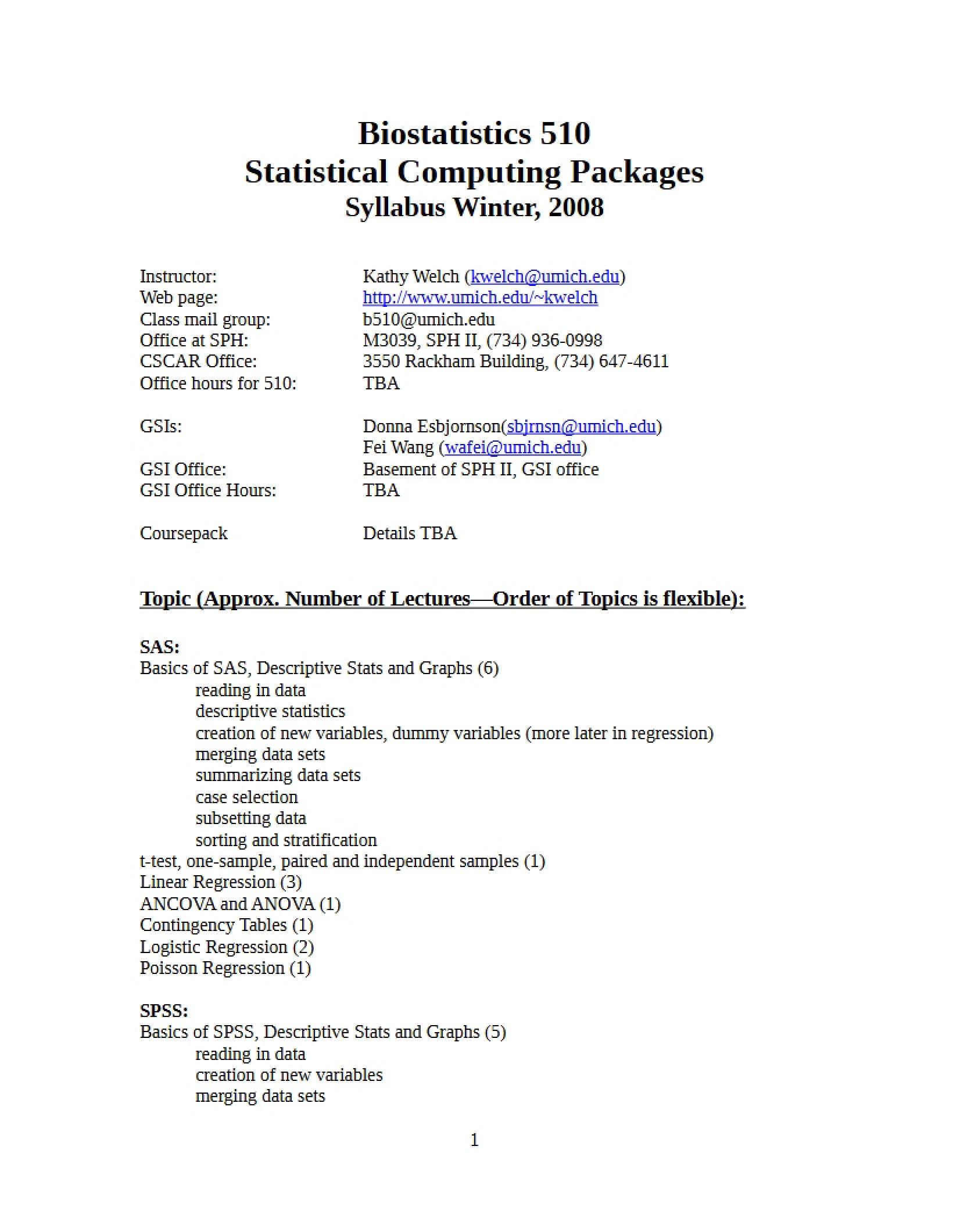 Packages of Statistical Computing