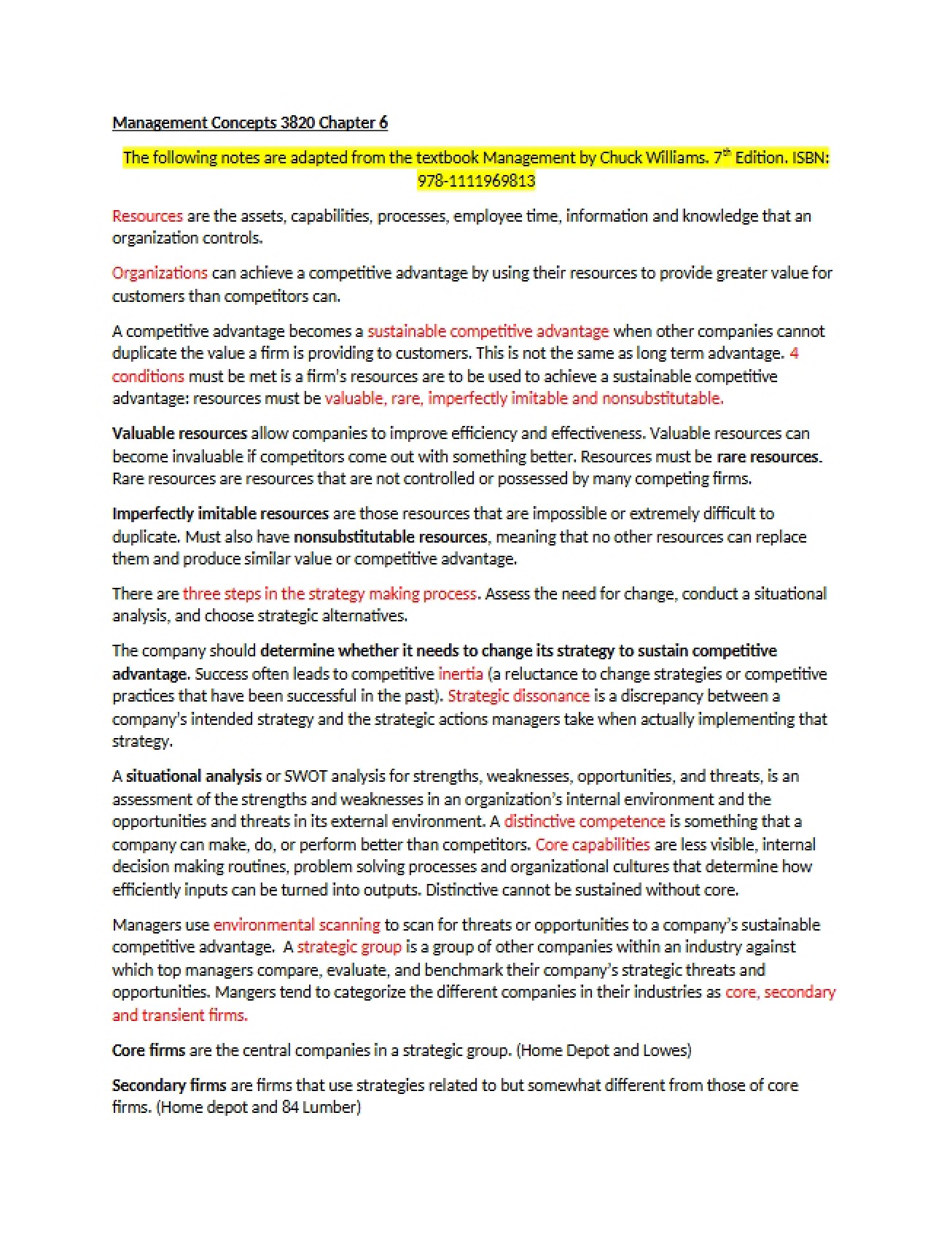 Concepts in Management