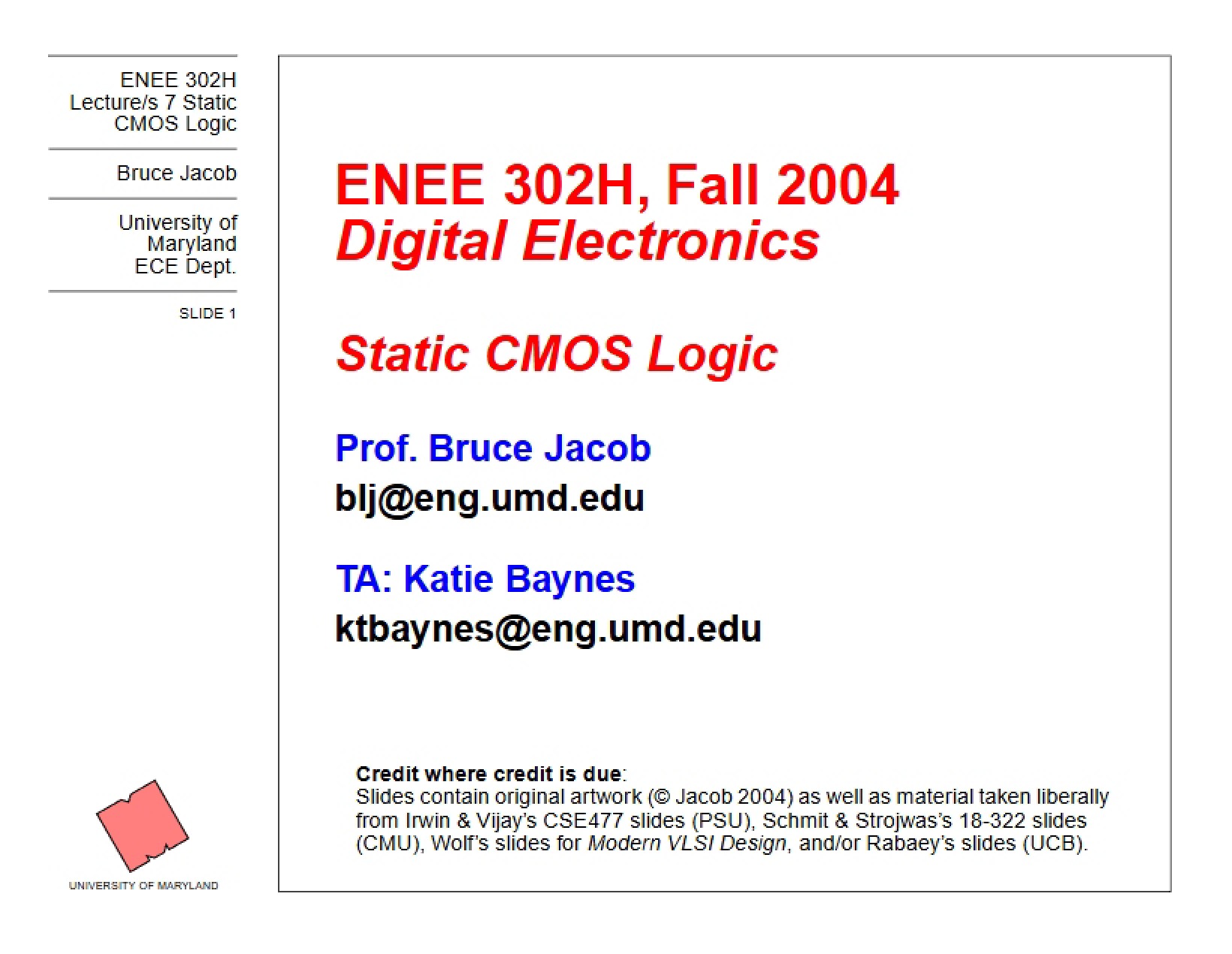 CMOS Logic (Static)