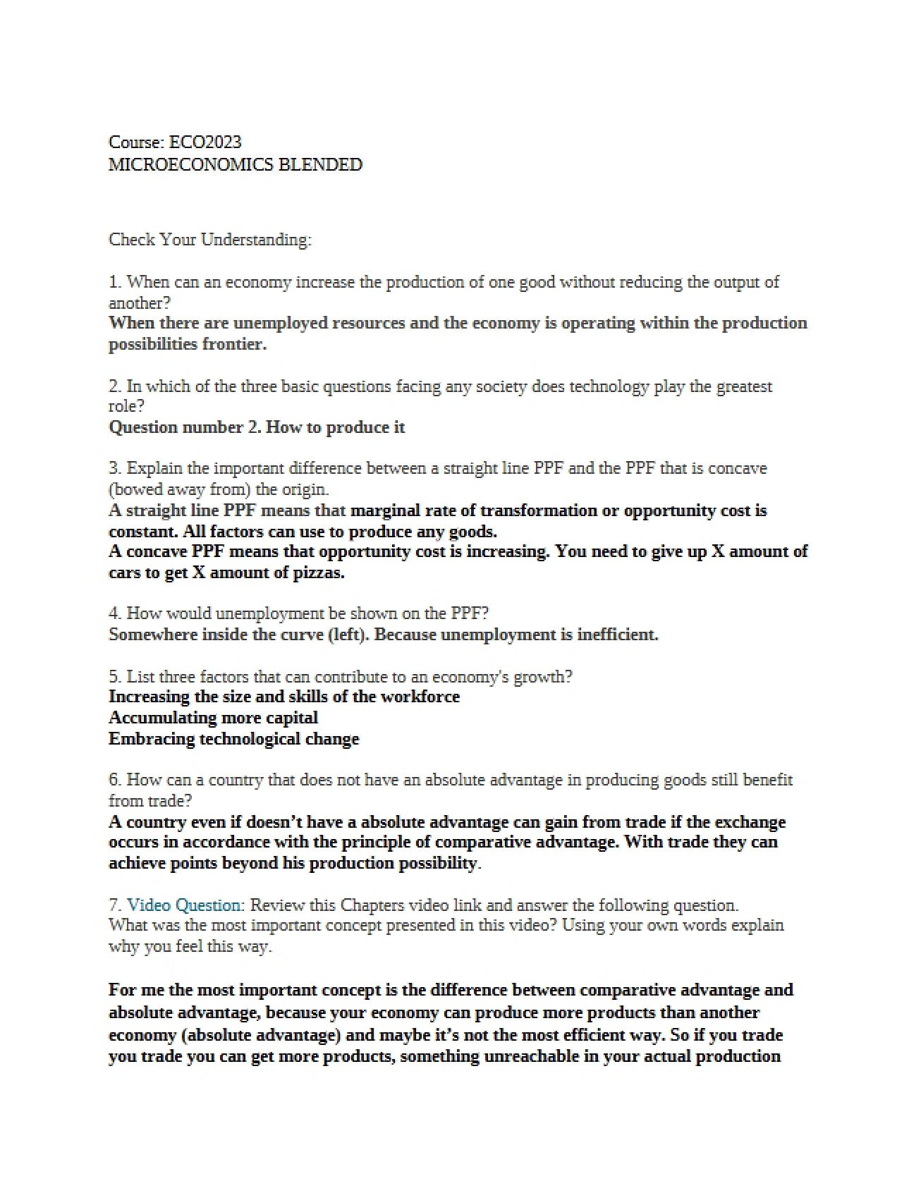 Blended Microeconomics Part One