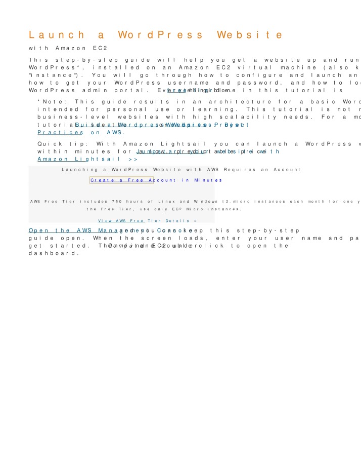 WordPress Website Launch with Amazon EC2