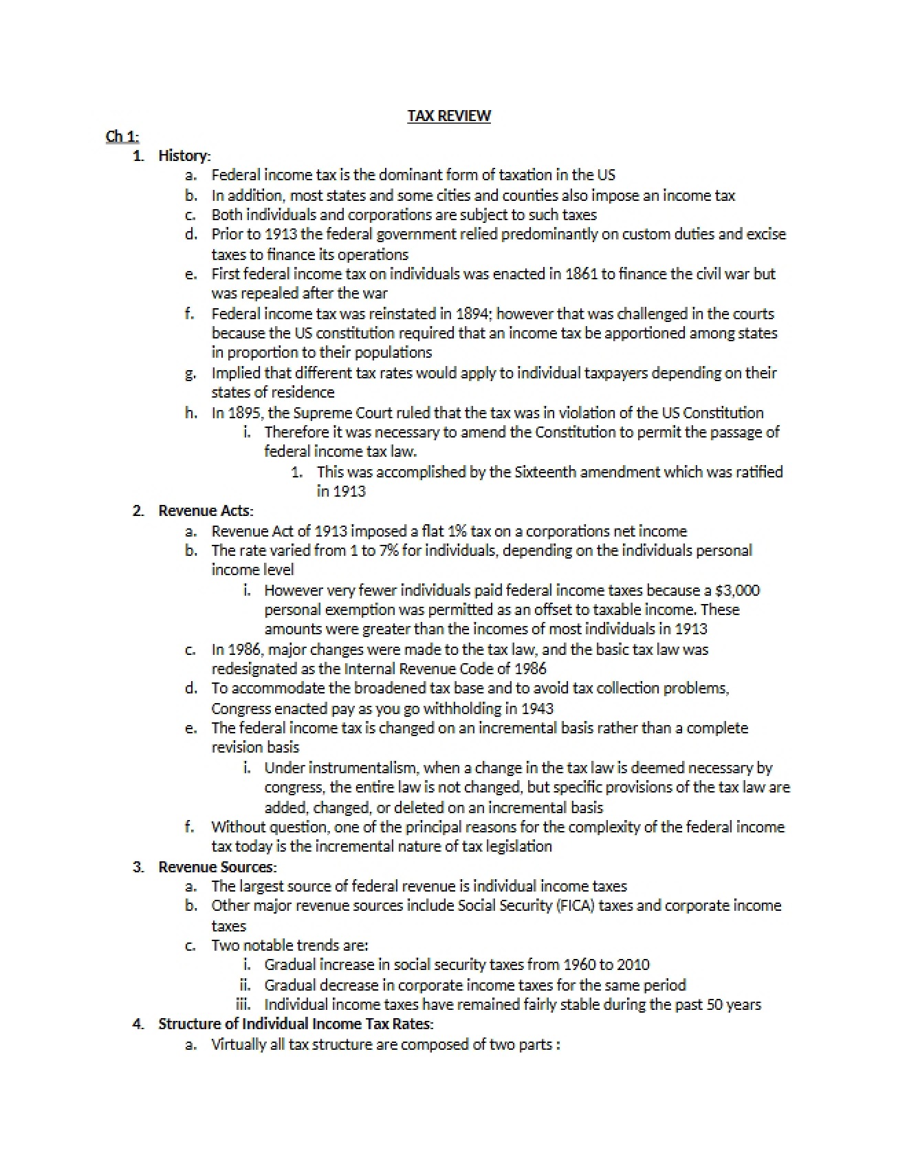 Review of Tax Concepts