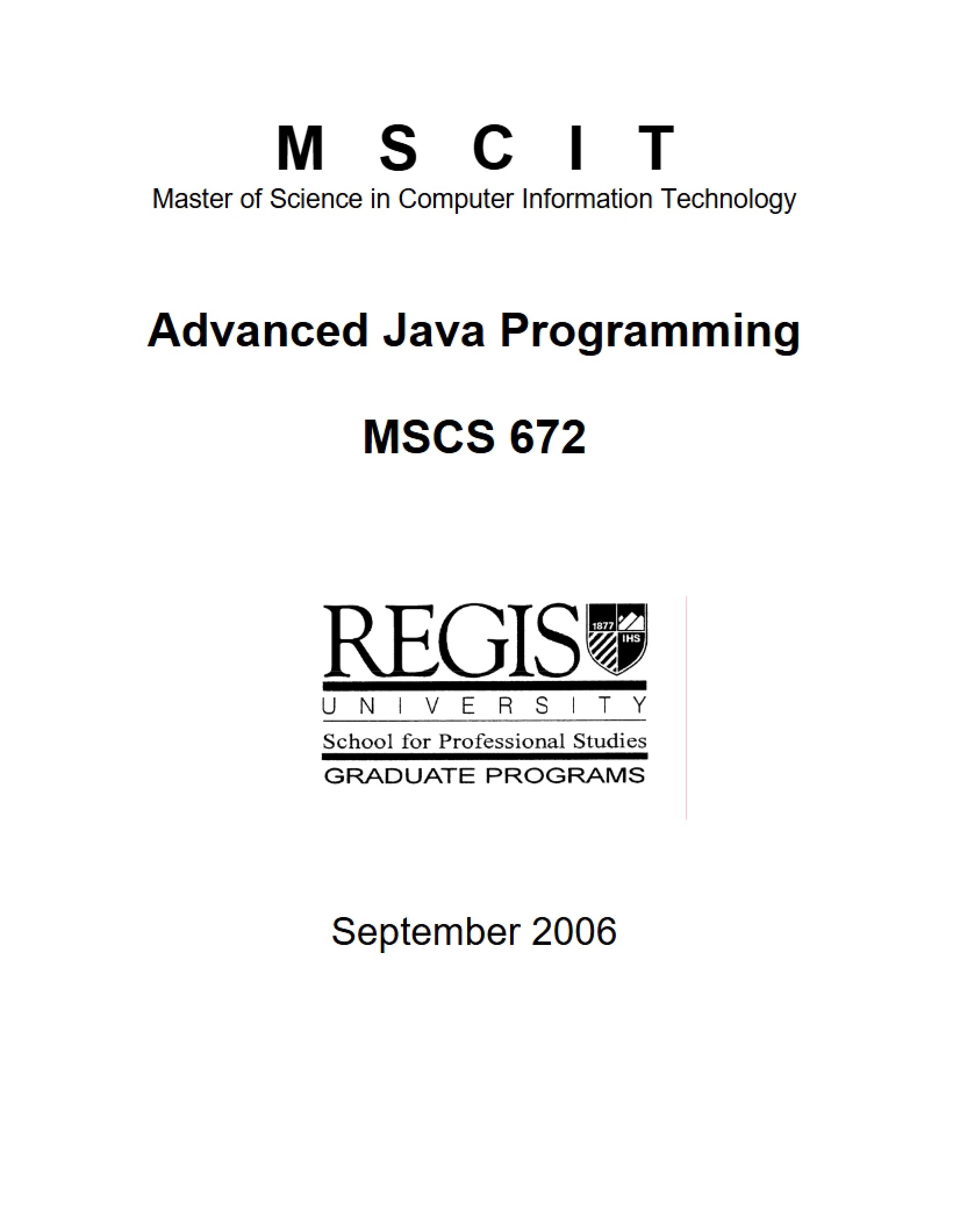 Advanced Java Module