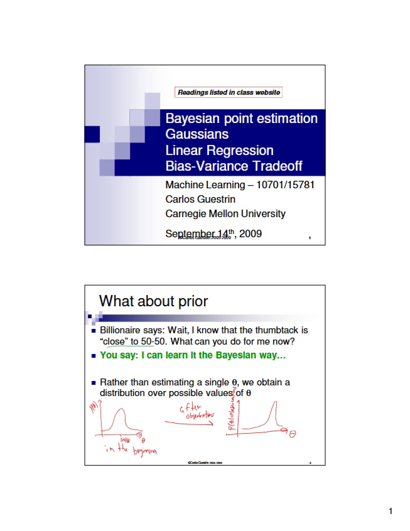 Bias-Variance Tradeoff in Bayesian Point Estimation Gaussians Linear Regression