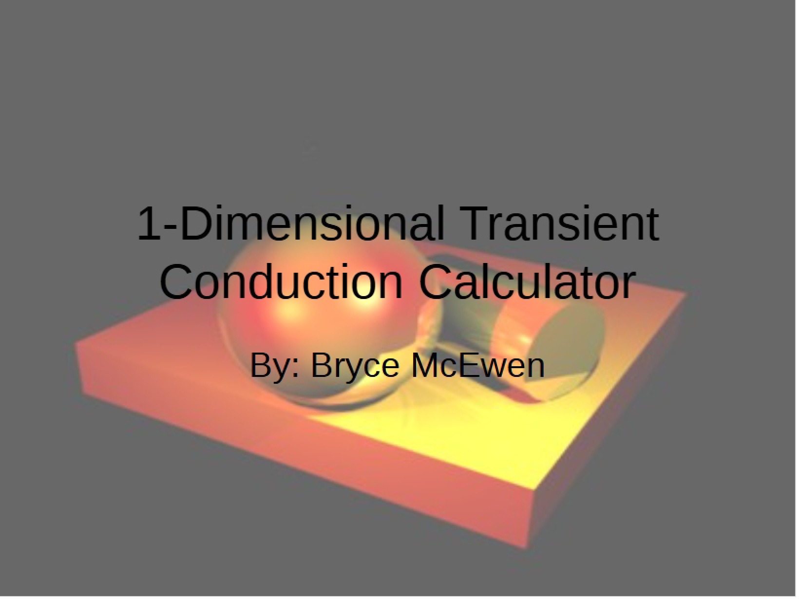 Transient Conduction Calculator (1D)